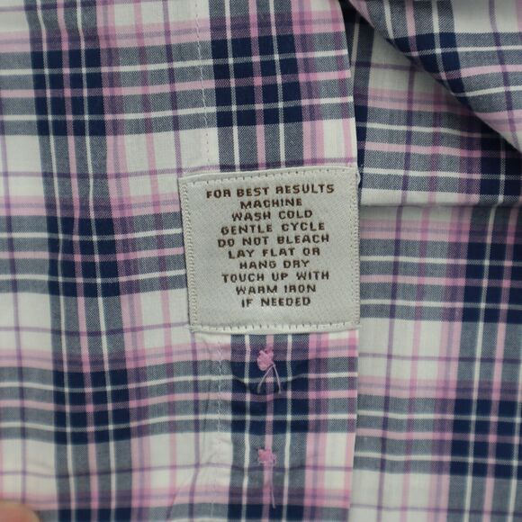 Peter Millar Shirt Mens L Purple Multicolor Check Button Up Long Sleeve - Picture 8 of 16